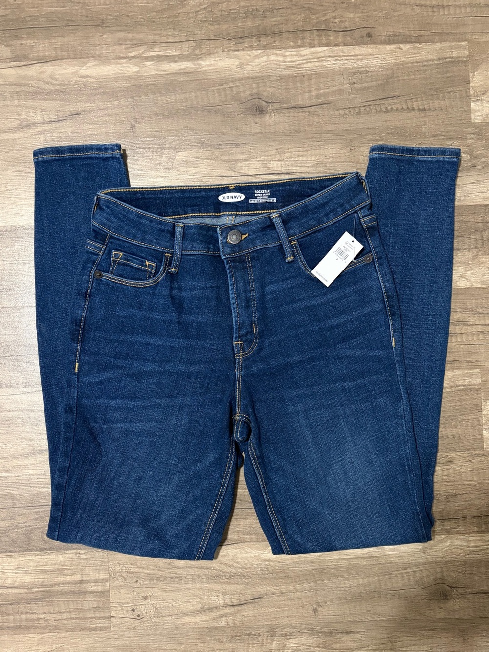 Old Navy Rockstar Super Skinny High-Rise Jeans in Dark Blue